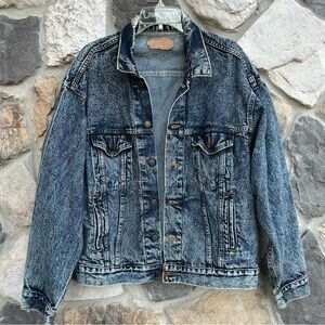 Vintage Levi's Denim Trucker Jacket Mens XL Blue Acid Wash Made In USA Grunge